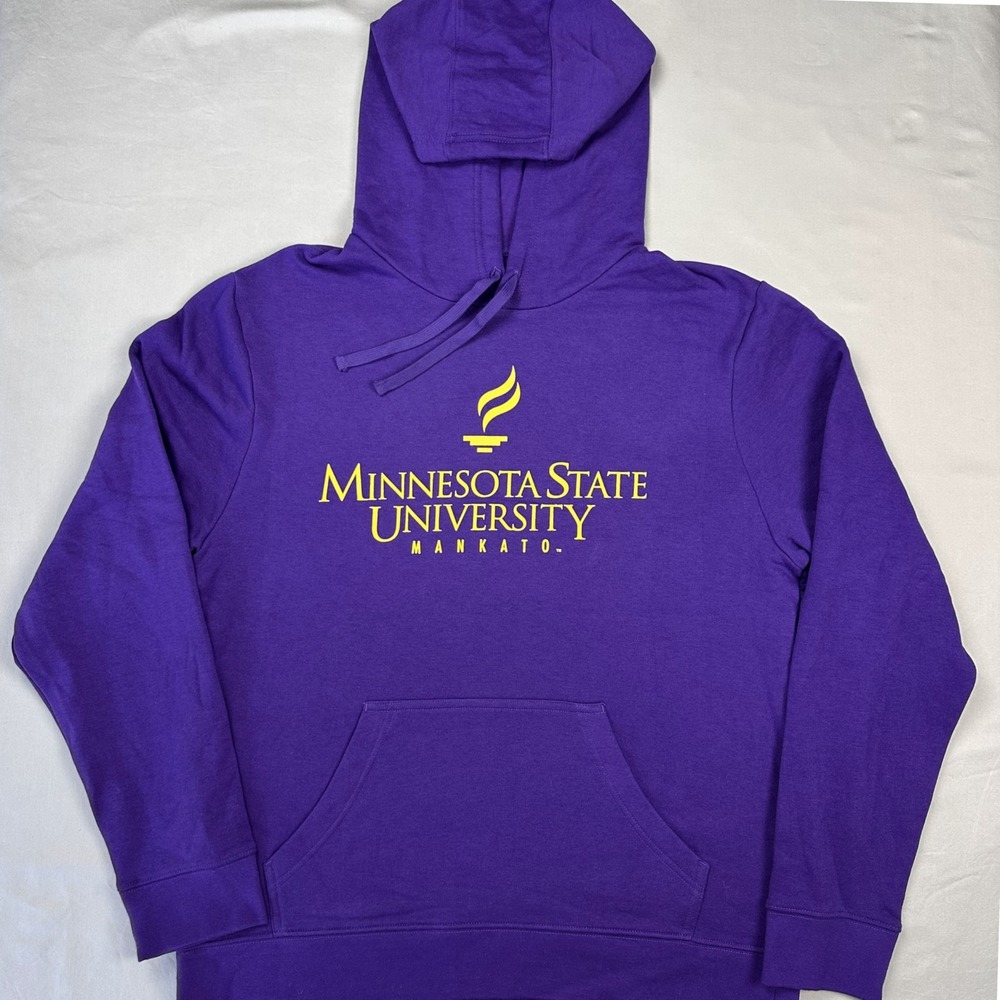 Minnesota State University Mankato Hoodie Men Large Purple Cozy Sweatshirt New